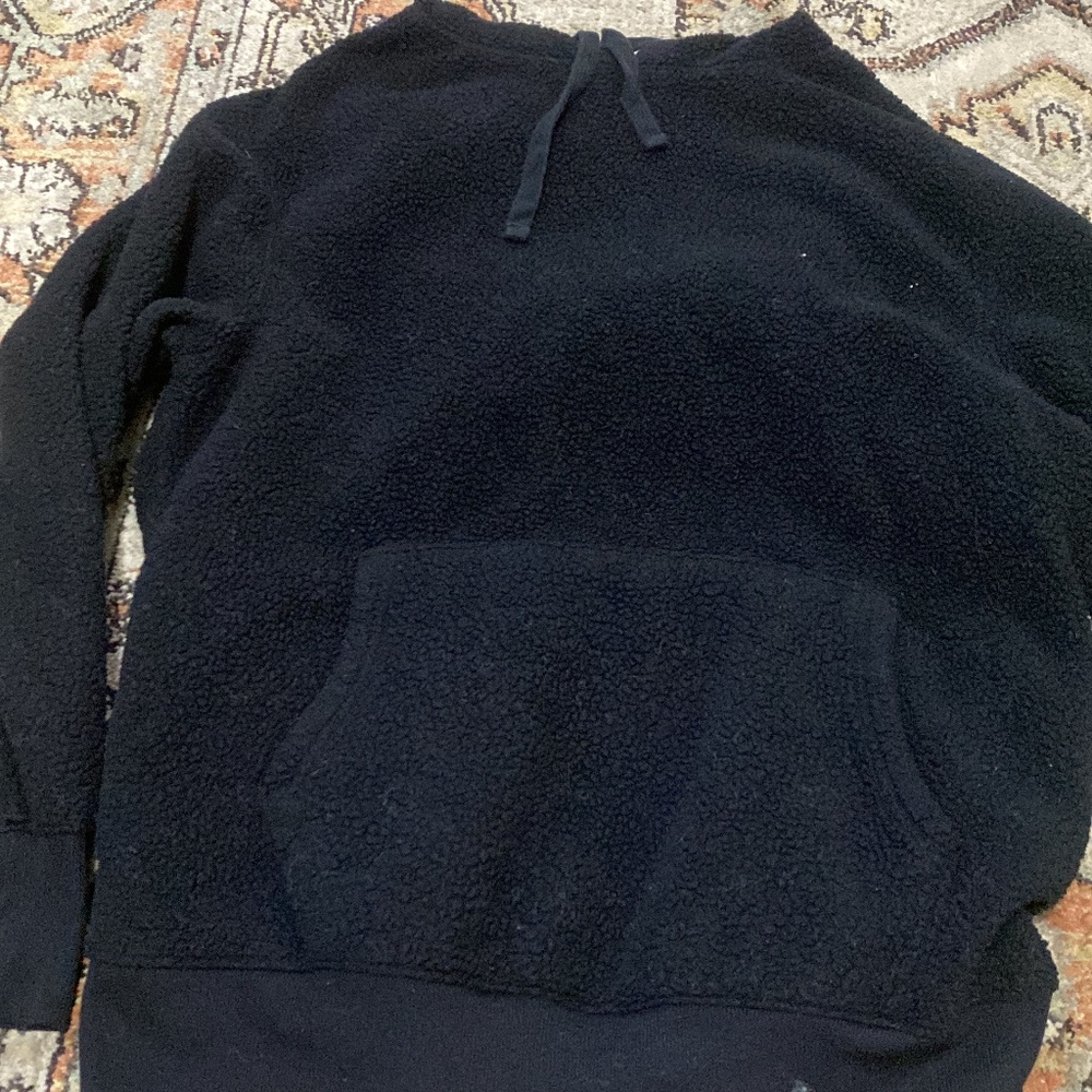 Black Sherpa Hoodie